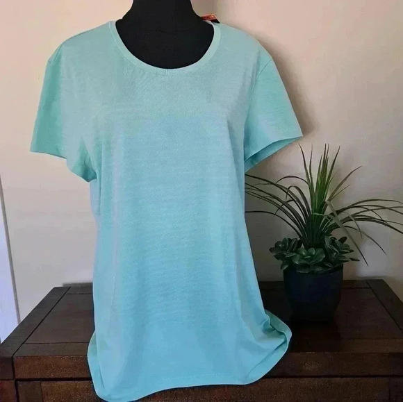 ❤️ New! Tuff Athletics Active Top XXL Soft Green Seamless Stretch T-shirt - Picture 4 of 12